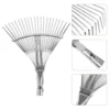 Leaves Rake for Garden Gardening Leaf Metal Head Rakes Adjustable Stainless Steel 3