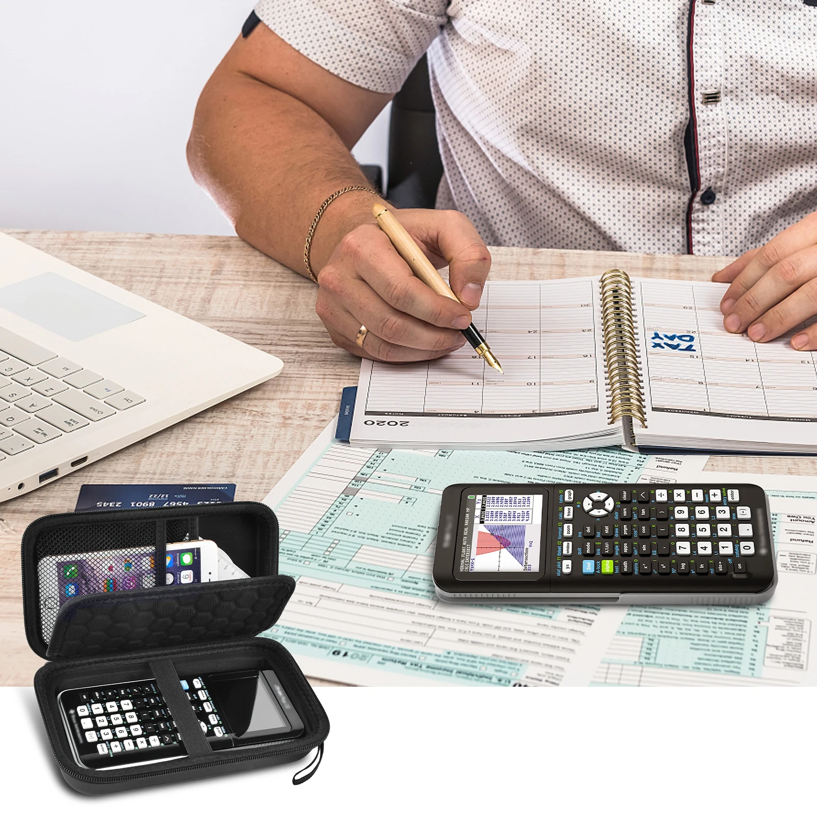 Graphing Calculators Case for Texas Instruments TI-84 Plus/TI-83 Plus CE Color Calculator Storage Holder for TI-89 storage bags calculator case