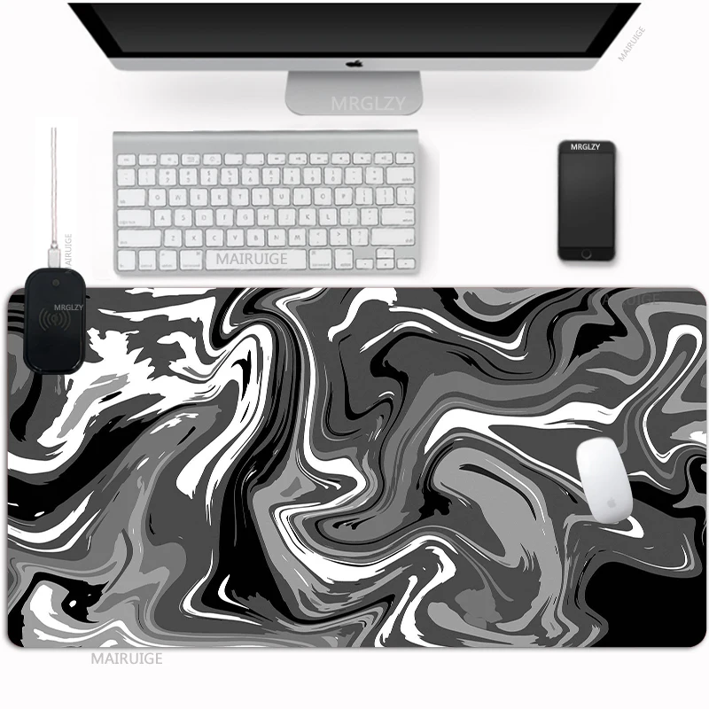 

Wireless Charging Personalized Fabric Mouse Pad Table Mats Carpet Charge Desk Pad Game accessories MouseMat Mousepad Rubber Mat