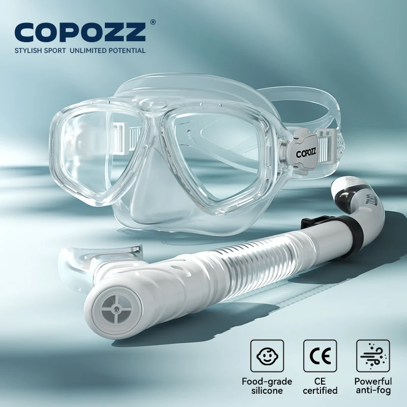 Premium Anti-Fog Snorkel and Diving Mask Set with Adjustable Strap