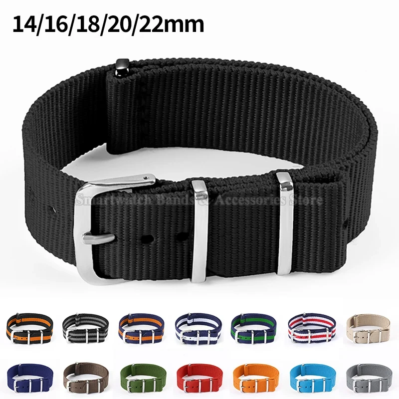 Universal Nylon Canvas Watch Strap – Military Sport Braid Bracelet
