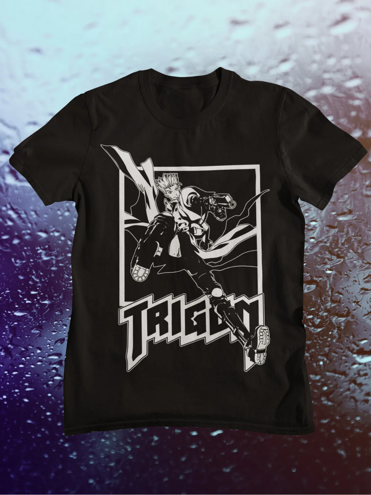 

Trigun,Vash the Stampede,Manga,Anime Tee, 90s Anime, Gunsmoke,new Unisex Shirt