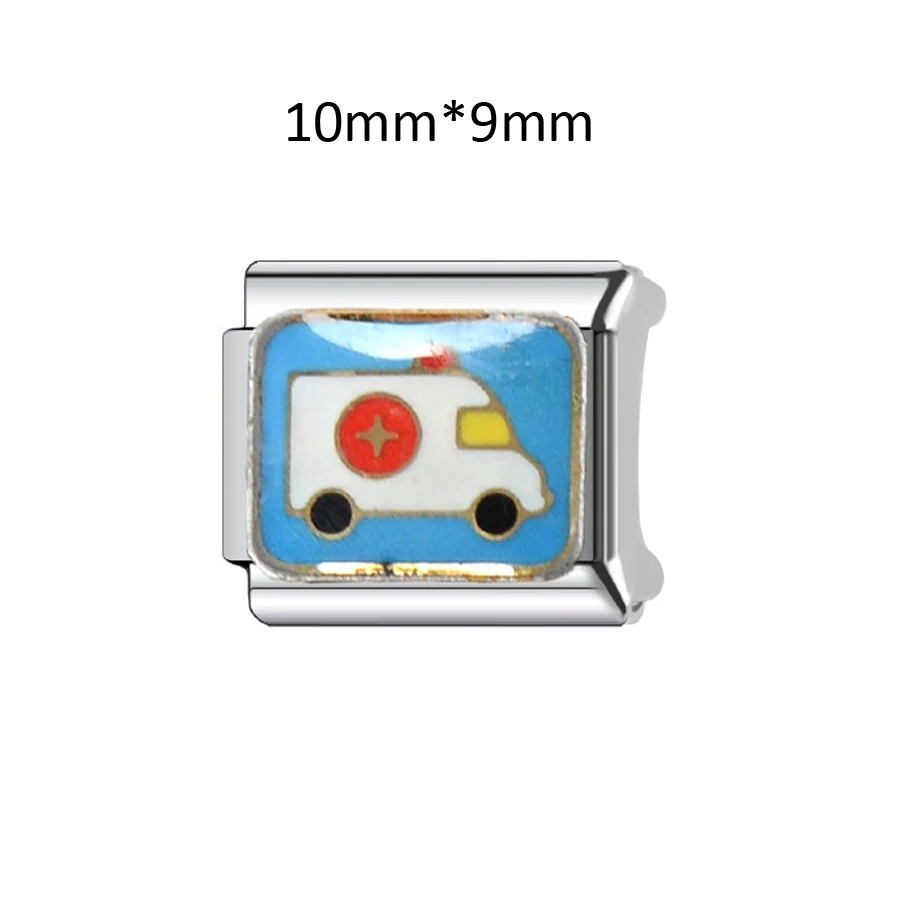DIY 9 mm Premium Edelstahl italienisches Armband Charm Links Schmuckherstellung Zubehör Erkenntnisse Kreation Tier Totenkopf Herz – Detail 17