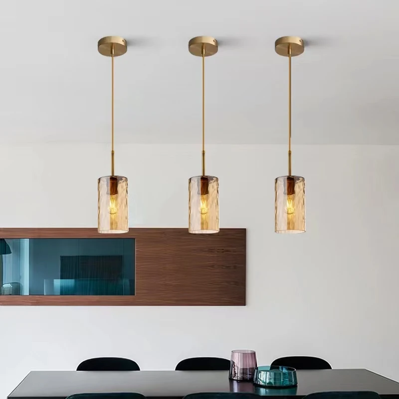 

Nordic Pendant Lights LED Glass Hanging Lamp Kitchen Light Fixtures Dining Living Room Bedroom Bedside Pendant Lamp