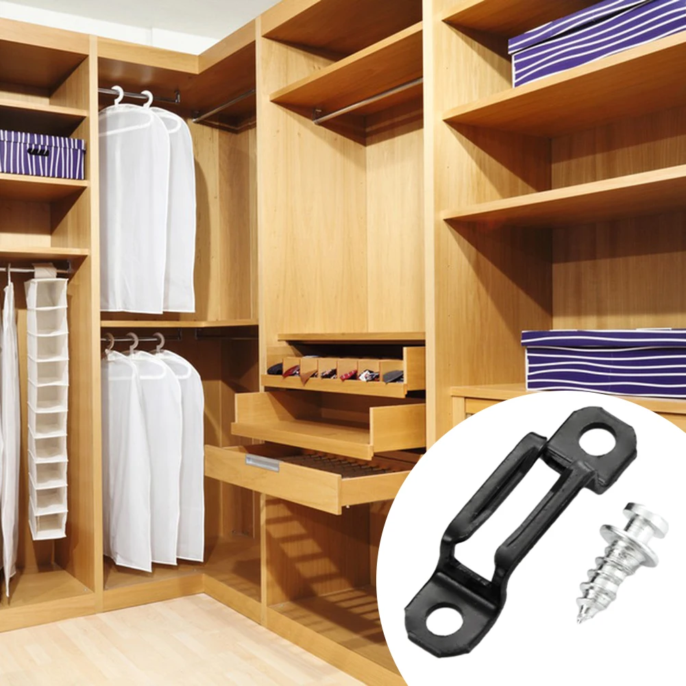 

20pcs 1.4 Thick Pass-Through Connector Buckle With Screw Metal Cupboard Hinge Recessed Fastener For Closet