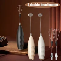 2025 New Stylish Multifunctional Handheld Electric Mixer Battery Operated Dual-head Whisk for Cappuccino, Matcha, Eggs, Lattes 1