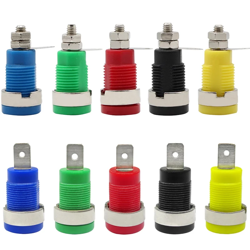 Tomada de Segurança Isolada Banana Montagem em Painel Conector de Ligação Tomada Multímetro Cabeça Feminina 32a mm 20 Pcs
