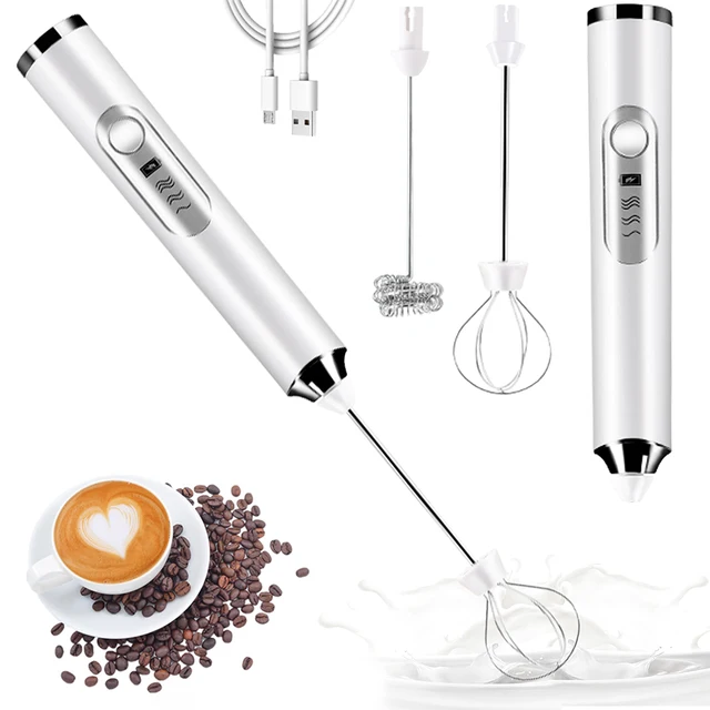mousseur lait Mini mousseur à lait électrique pour centre commercial, mélangeur à œufs, crémier à cappuccino, moteurs mousseux, fouet pour matcha, déterminer 1