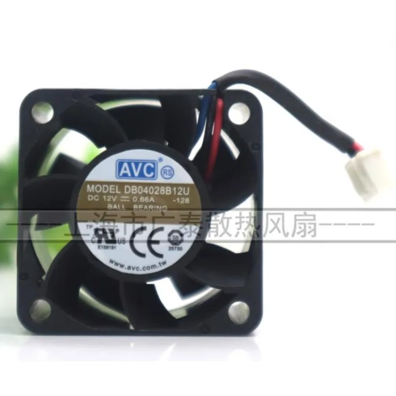 Новый вентилятор охлаждения для AVC DB04028B12U 12 В 4028 а 4 см 3-проводной двухшариковый Вентилятор охлаждения 40*40*28 мм