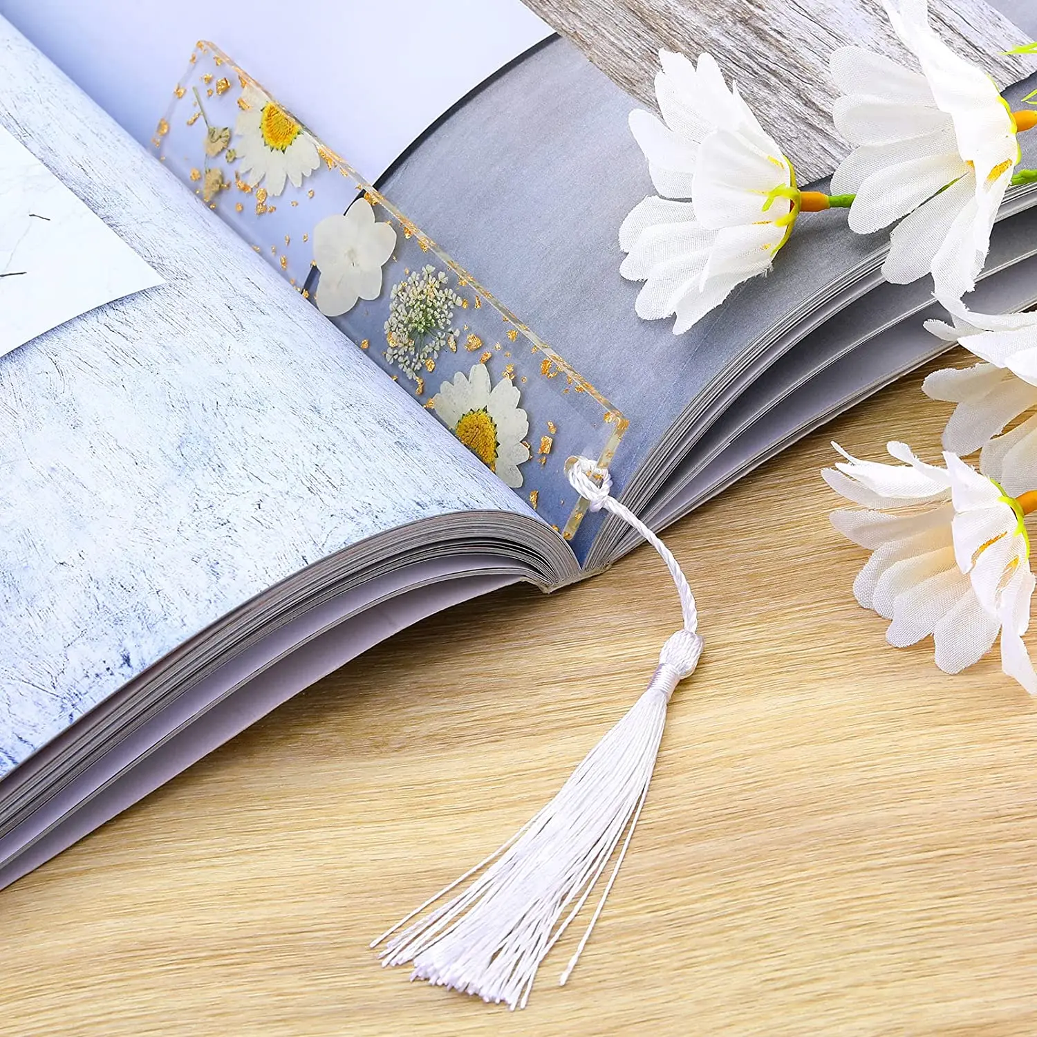 RMSK – Soporte para páginas de libro para lectura 2 piezas de resina de  flores secas y 2 marcadores con borla accesorios útiles para libros para –  Yaxa Costa Rica