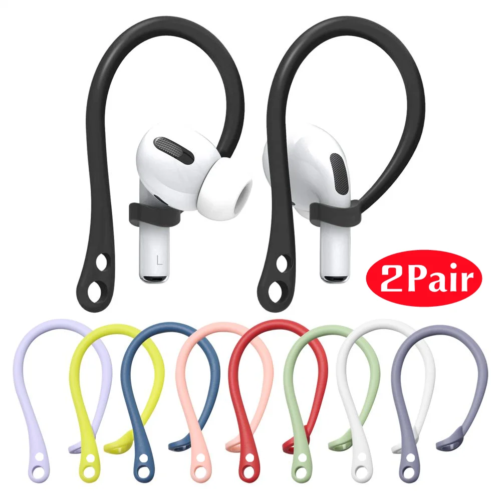 

Sports Anti-lost Earhook Eartips Secure Fit Silicone Wireless Earphone Protective Accessories Holders For Apple AirPods 1 2 Pro