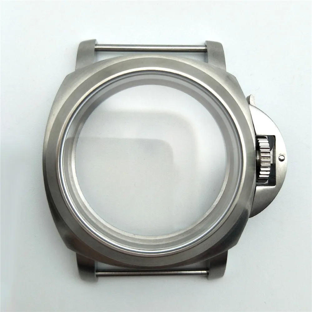 Stainless Steel Brushed Watch Case 44mm for ETA 6497/6498 for ST3600/ST3620 series Mechanical Movement smart watch case watch protector case watch screen protector case