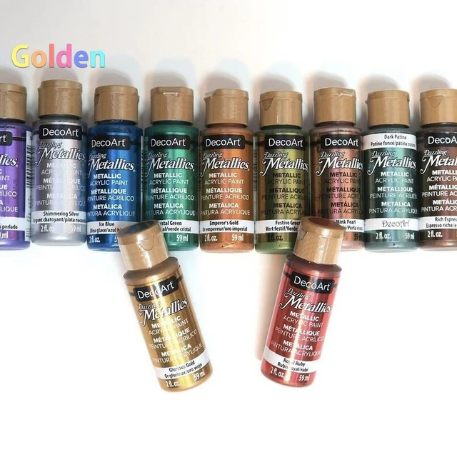 Pintura Americana Decoart dazzling metallics plata 236 ml