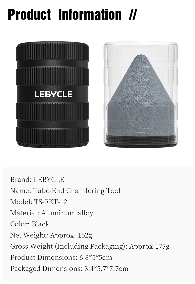  LEBYCLE MTB Rennrad Rohr-Ende Anfasen Werkzeug Für Gabel Carbon Faser Rohre Fahrrad Entgraten Reibahle Schläuche Fase werkzeug – Detail 2