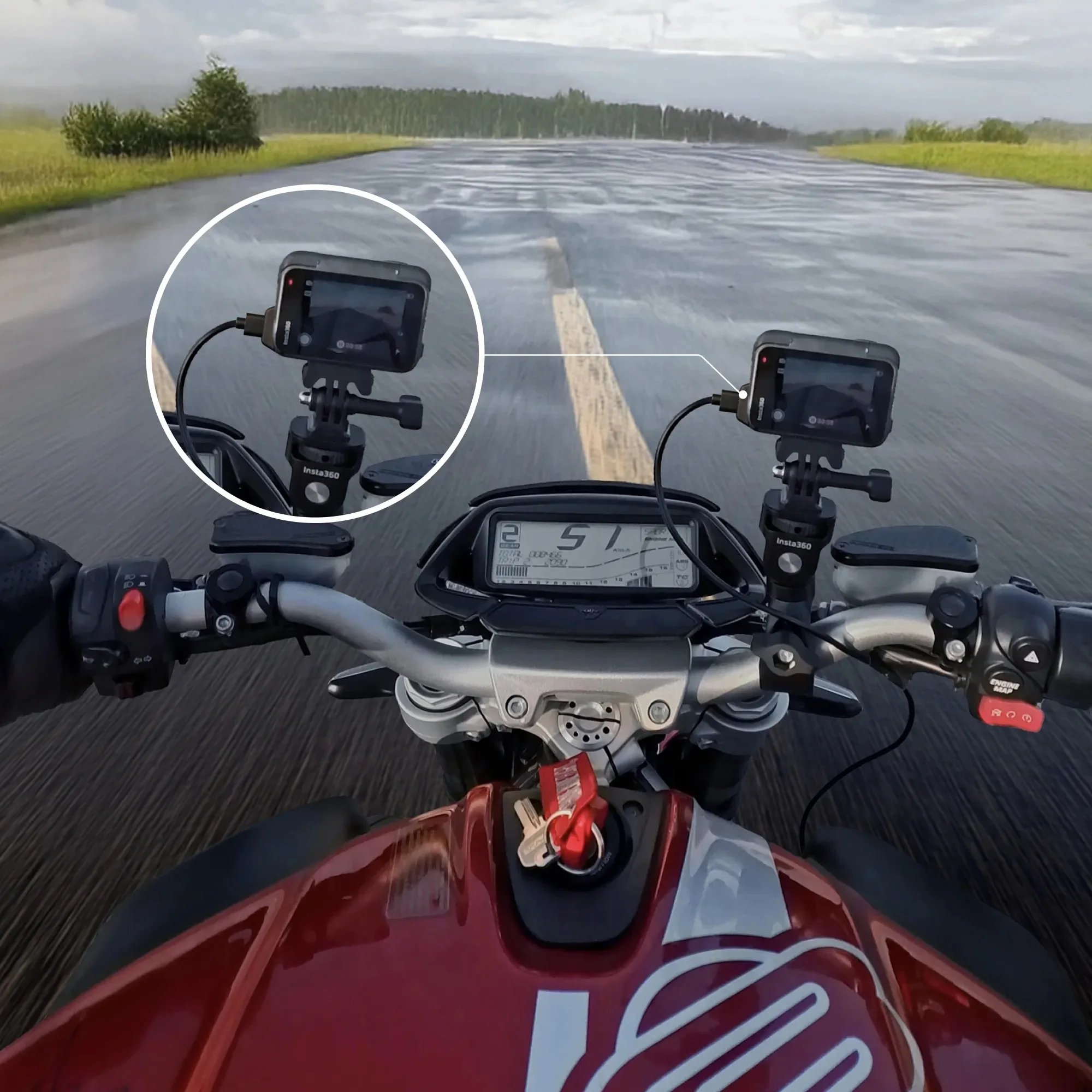Insta360 ACE Pro 2/ACE Pro 충전식 보호 케이스 포트 방수 USB 커버 오리지널 액세서리 슬롯 방수 사이드 도어