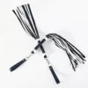 78CM Premium PU Leather Horse Whip,Reinforcement Handle Suede Flogger Whip Cowhide Horse Riding Whip Horse Training Crop 3