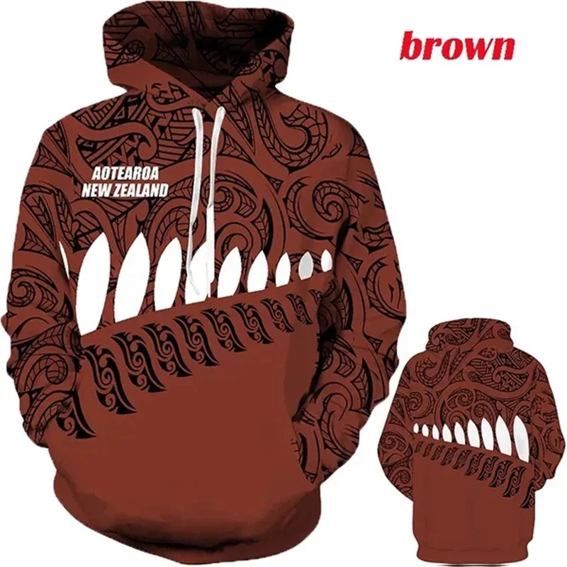 thumbnail image 1 of Sudadera con capucha de manga larga con estampado 3D para hombre, suéter con estampado maorí, sudadera holgada de gran tamaño, ropa de calle de primavera y otoño, 1 of 5