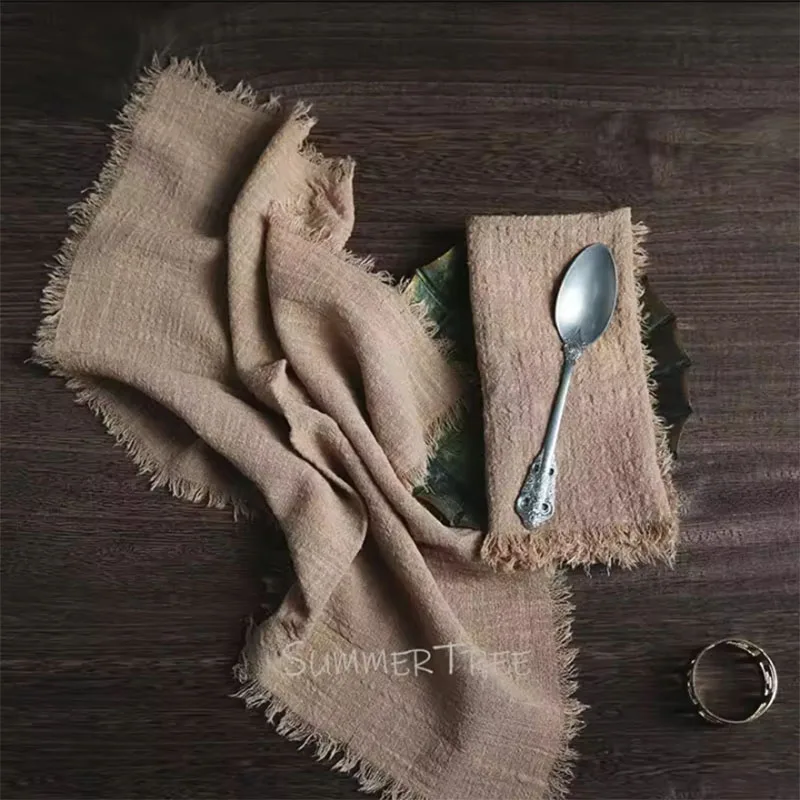 Large Cotton Gauze Napkins - Rustic Muslin Tea Towels for Wedding Decor