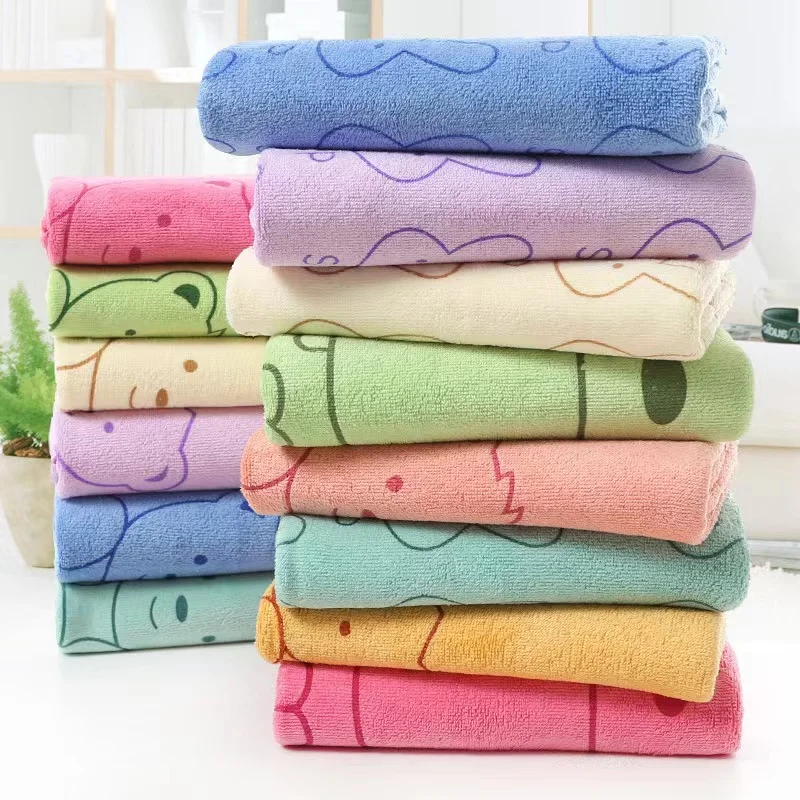 70*140cm Rabbit Microfiber Bath Towel Cute Large Soft Baby Kids Boys Girls Women Towels Beach Swimming Absorbent Wrap Quick Dry 2