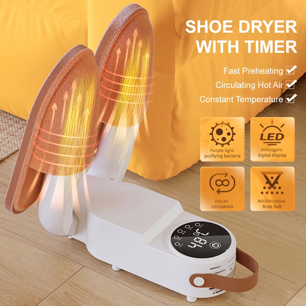 

Boot Dryer Shoe Dryer with Folding Adjustable Arms and Timer Touch Control Quick Drying for Boots Shoes Gloves Hats Socks Sandal