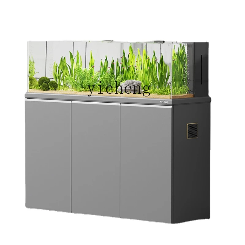 

Zk Stainless Steel Bottom Filter Cabinet Fish Globe Integrated Super White Tank Ecological Aquarium Landscape Grass Tank