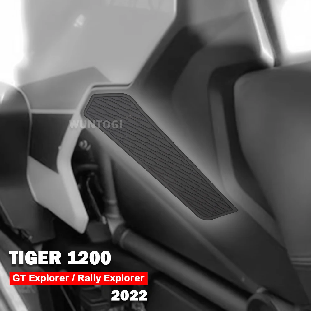 Fit For Tiger 1200 GT Explorer / Rally Explorer 2022 Motorcycle Non-slip Side Fuel Tank Stickers Waterproof Pad Rubber Sticker for ford explorer 2016 2022 2020 2019 2018 2017 2022 wireless button power seat switch tuning modification accessories interior
