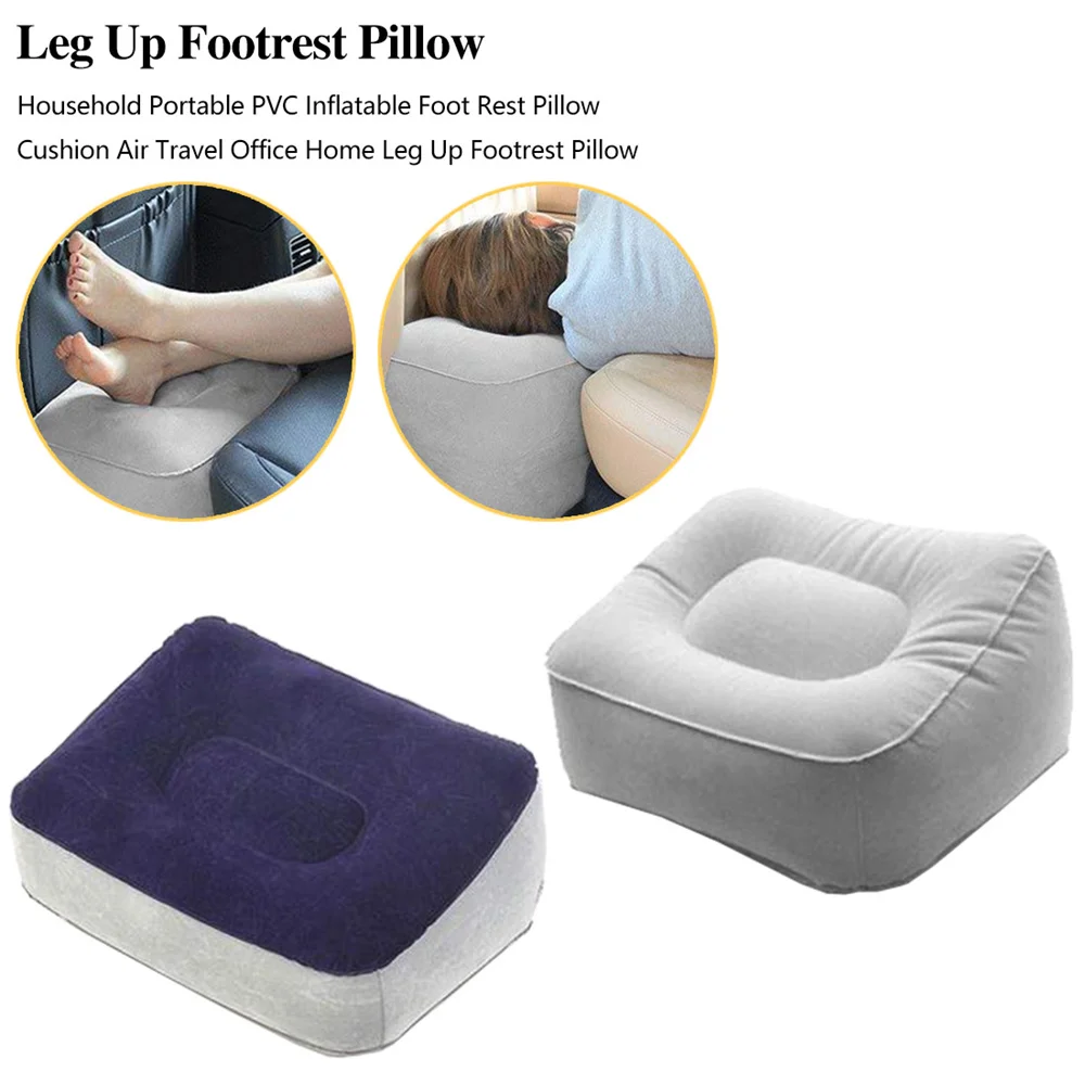Portable Foot Pillow Household Relaxing Feet Pillow New Inflatable Foot Rest Leg Cushion PVC Travel Office Footrest Ottoman Tool