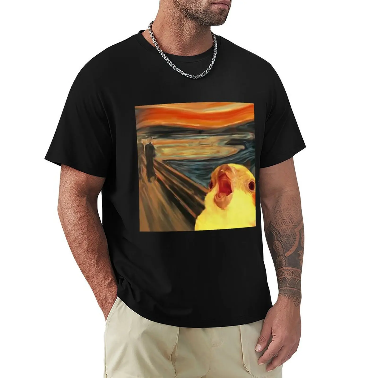 

The Screm Cockatiel T-shirt cute tops shirts graphic tees plain for a boy mens graphic t-shirts hip hop