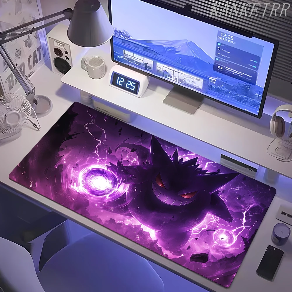 Tappetino per mouse Accessori da gaming PC Gamer Tappetino XXL per scrivania computer Laptop Varmilo Pokemon Gengar Tappetini per tastiera Mousepad - immagine 3