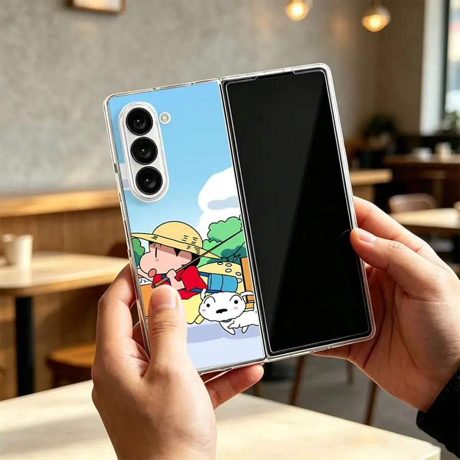 Shinchan & Shiro Themed Foldable Phone Case