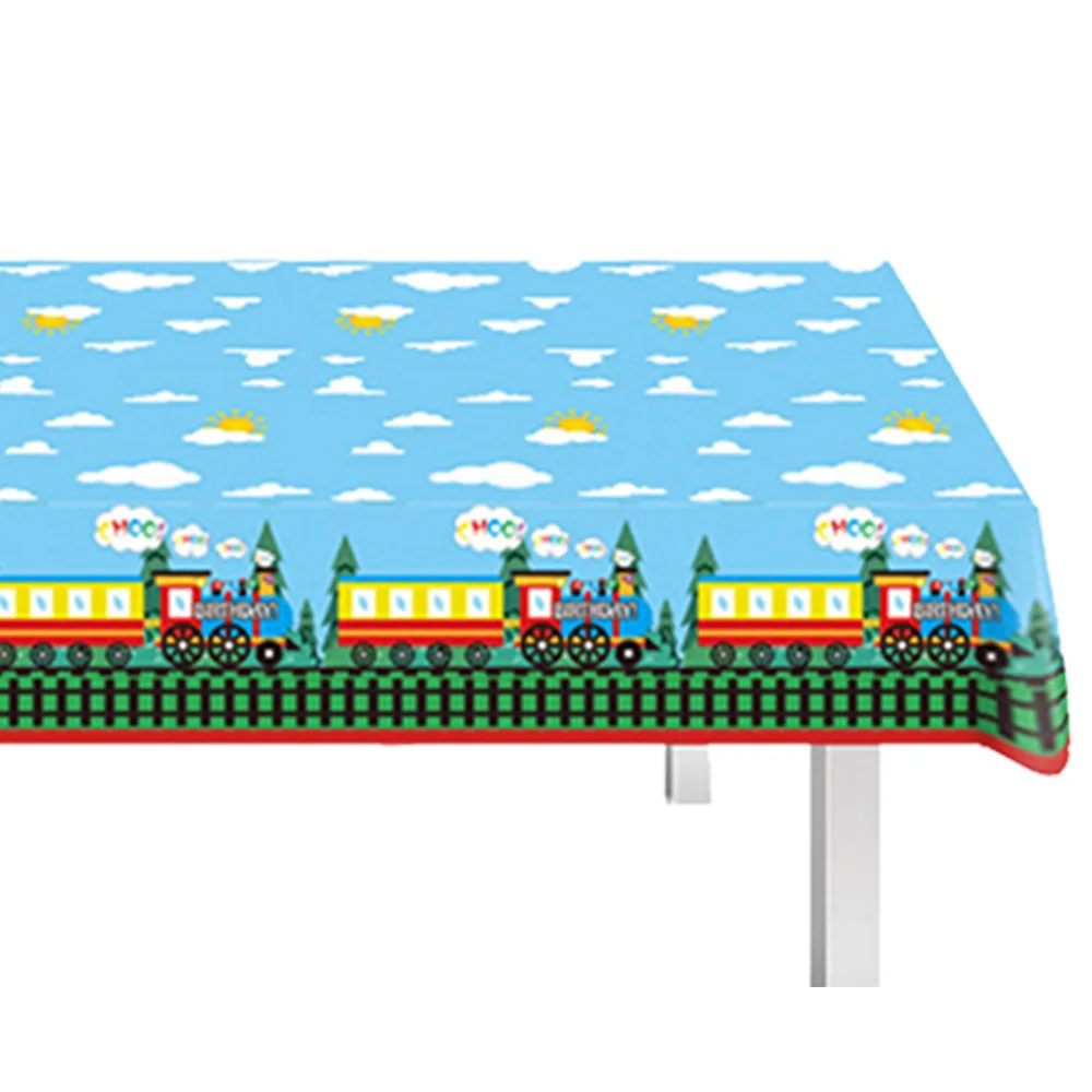 

Train Plastic Tablecloths 130X220cm Train Birthday Party Supplies Train Party boy Train Baby Shower Decorations
