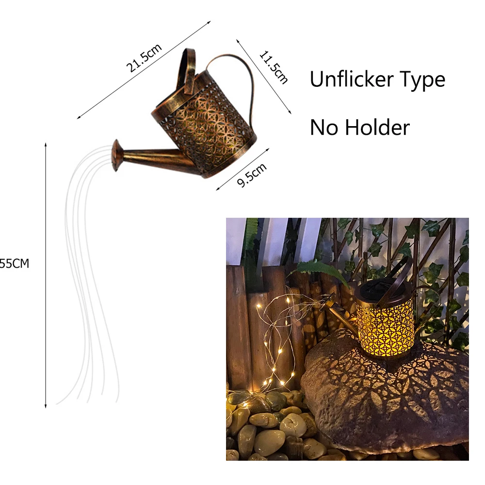 Solar Watering Can LED String Lights Garden Landscape Path Yard Stake With Planter Yard Lawn Art Outdoor Garden Decorations best solar light for home Solar Lamps