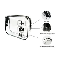 Clear Makeup Cosmetic Bag Portable Travel Toiletry Pouch Transparent Waterproof Pouch Storage Home Travel Wash Kit Case 1