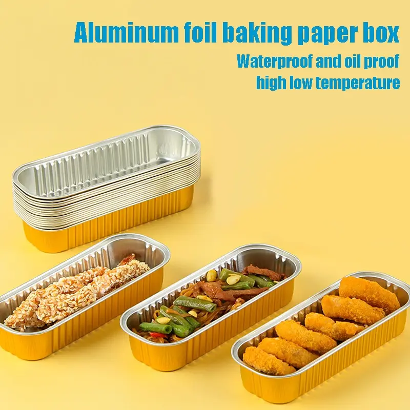 GoldAluminumFoilBoxSpecialBowlforAirFryerHouseholdTinFoil