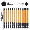 ​14Pcs 75/100/150mm Impact Torx Bit Set With Screwdriver handle T5-T40 Star Screwdriver Bit Tamper Proof Torx Bit Set 2