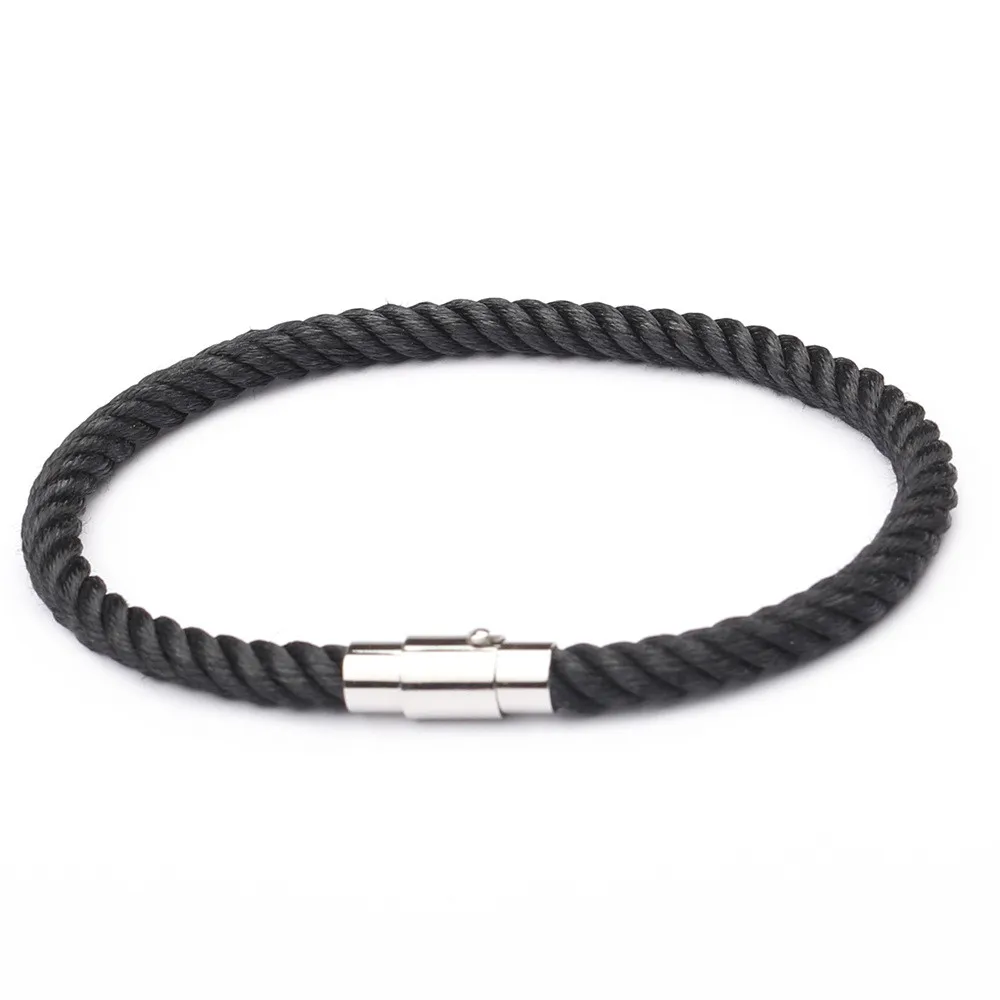 Bracelet Jewelry Fashion Rope Bracelet Men Women Copper Magnetic Clasp Male Bracelets Bangles Jewelry Summer Style Couple Bracelets SL021
