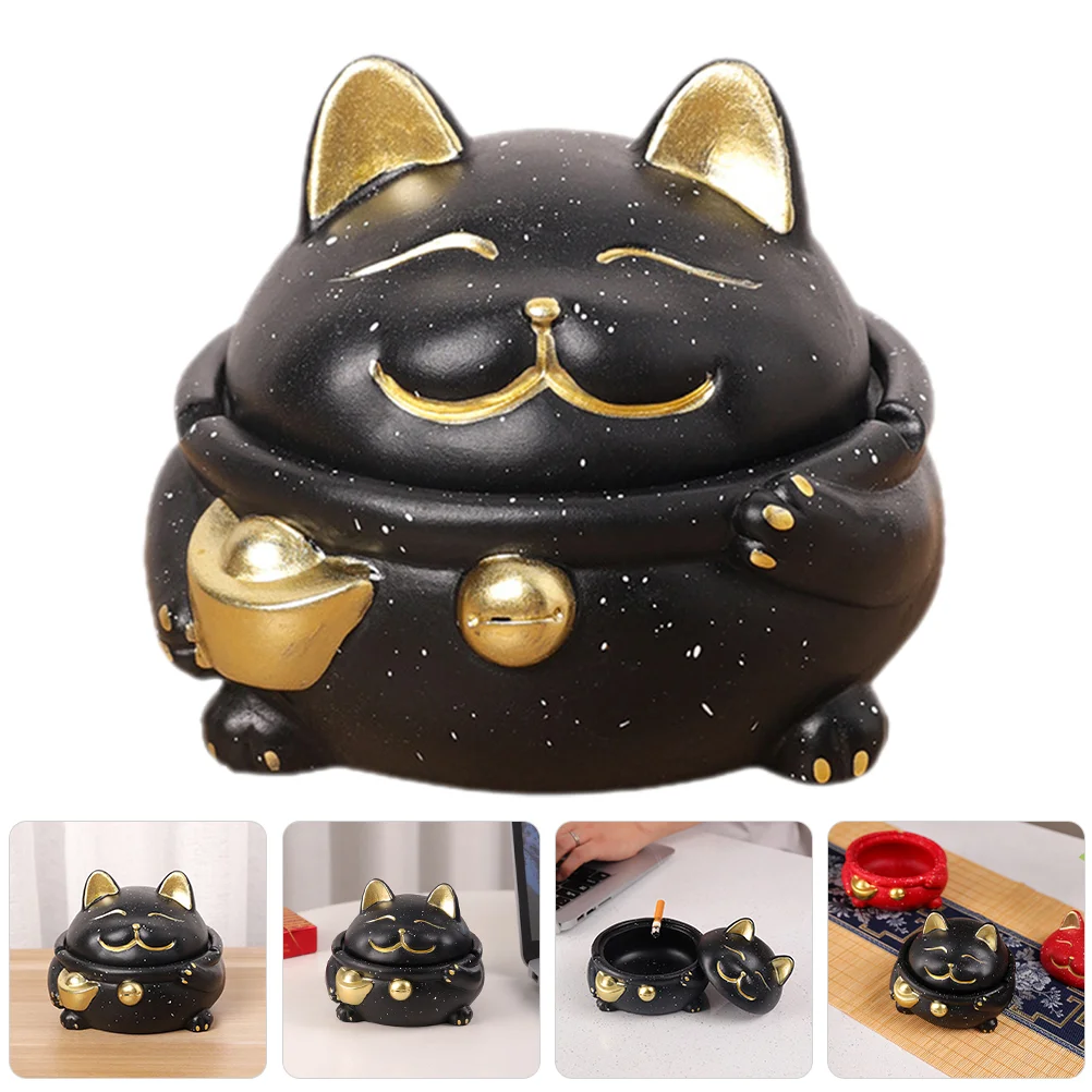 

Cement Ashtray Cat Shaped Ash Holder Desktop Novel Ashtray for Home Ash Tray Decor