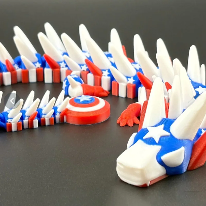 3D printing dragon craft ornaments gift creative figure animal joint movement model toy ornaments