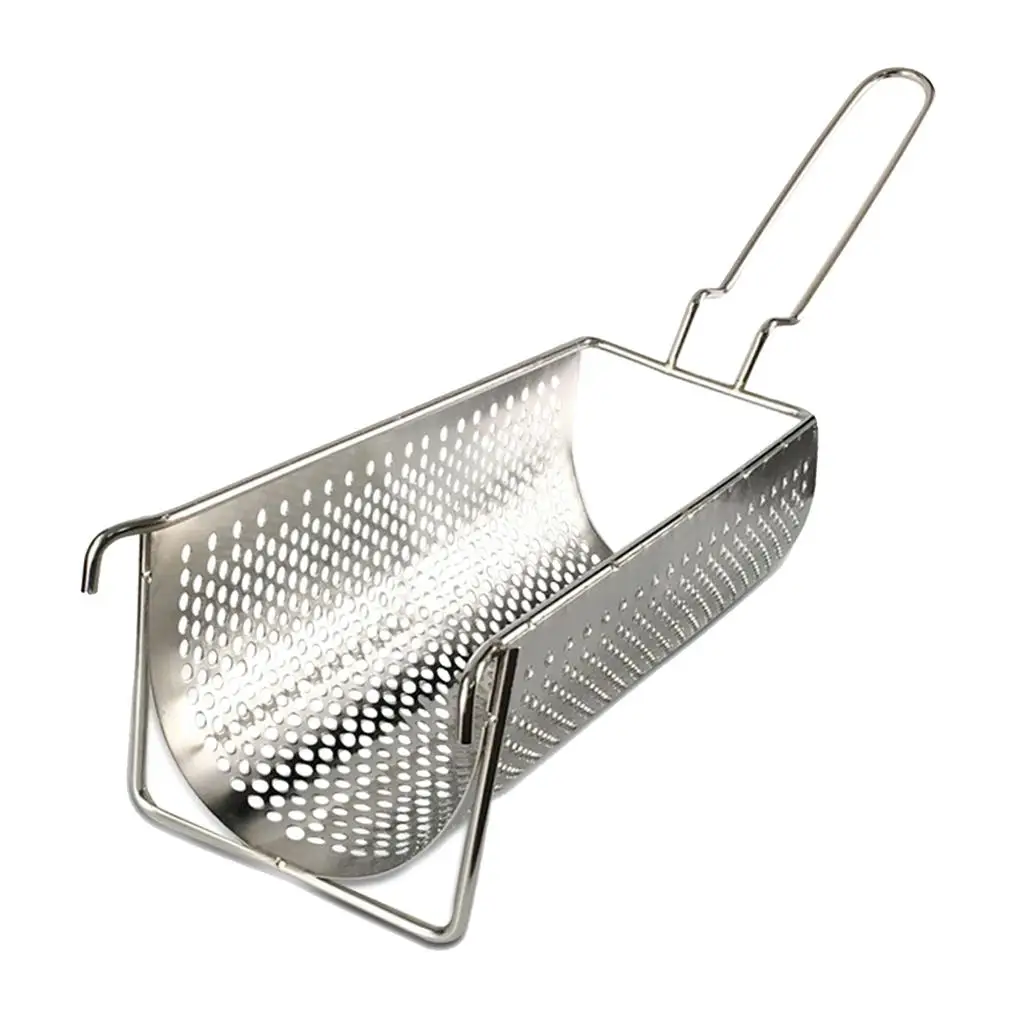 Food Grade 304 Stainless Steel Fried Food Basket Large Fryer Strainer for Home Cooking French Fries and Chicken Fry Machine 6