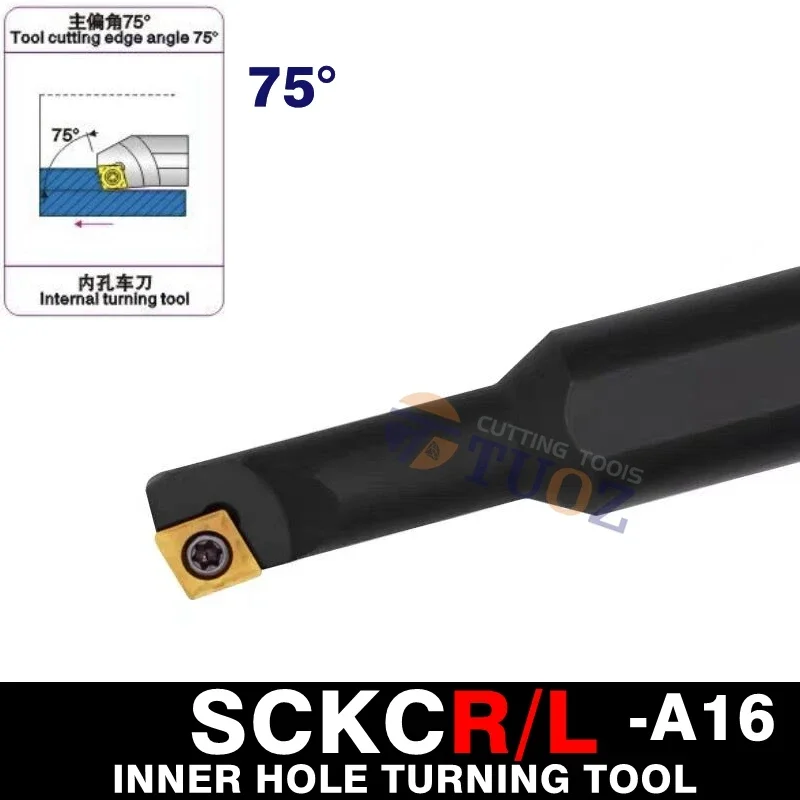 TUOZ S07M S08M S10M S12M SCKCR06 SCKCL06 75 ° SCKCR SCKCL A16 16 мм CNC инструмент для внутренней обточки токарный станок держатель сверлильного инструмента