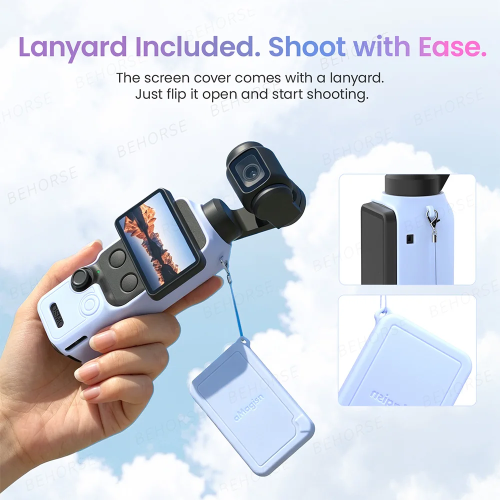 DJI Pocket 4 렌즈 스크린용 실리콘 케이스 DJI Pocket 4 카메라 액세서리용 긁힘 방지 보호 케이스 올라운드 커버