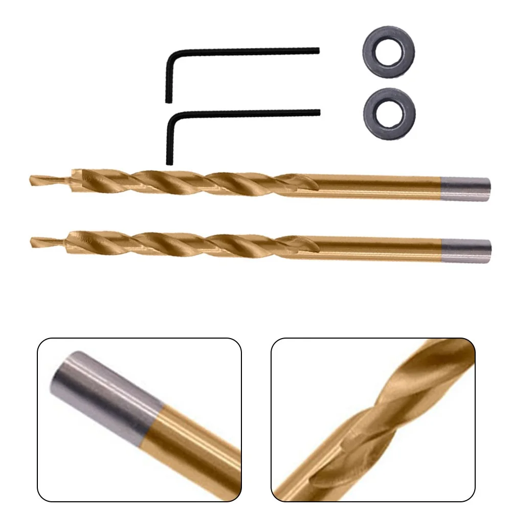 

Hole Drilling Round Shank Step Drill Bit For Pocket Hole Drill Jig Guide 9 /9.5mm HSS Woodworking Hole Drilling Guide Locator