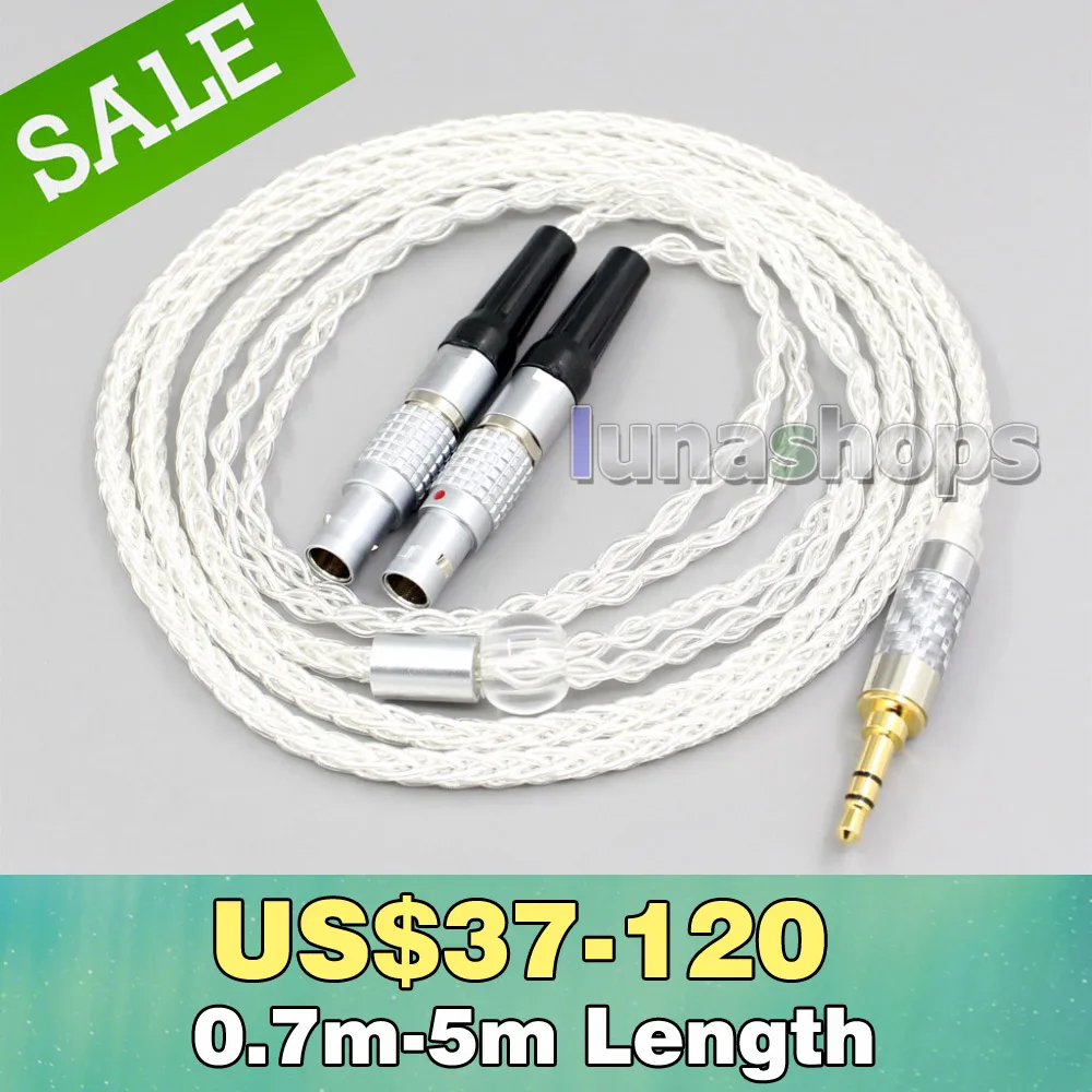 

2.5mm 4.4mm XLR 3.5mm 8 Core Silver Plated OCC Earphone Cable For Focal Utopia Fidelity Circumaural Headphone LN006554