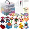 10000 Pcs Fuse Beads Craft Set, Creative DIY Kit with Storage Box, Pegboards, Ironing Paper Chain Accessories Colorful Crafts 2