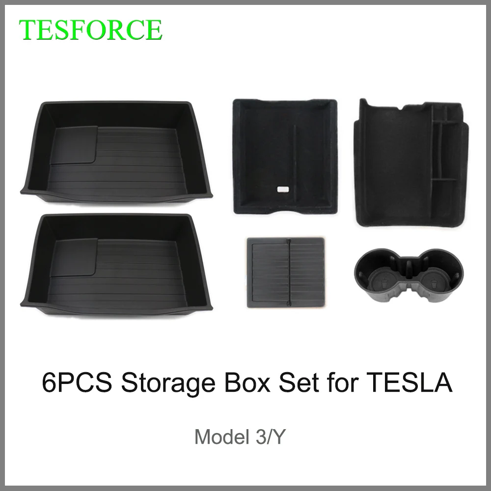 6PCSSetStorageBoxforTeslaModelY20212022UnderSeatStorageBox