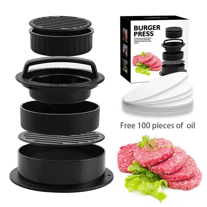 Hamburger Sandwich Meat Patty Maker Mold 304 Stainless Steel Smash Burger  Press Non-Stick Burger Smasher Tool Kit for BBQ Lover - AliExpress