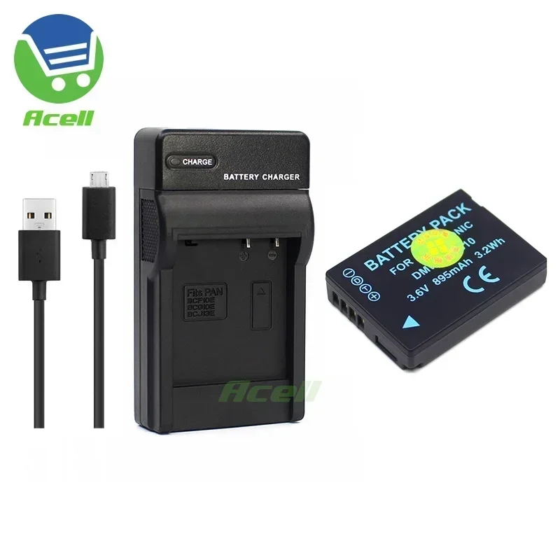 DSTE 2x DMW-BCG10E Akkus + Ladegerät Für Lumix Kameras - 1600mAh, USB, Kompatibel Mit ZS15, TZ20 Uvm.