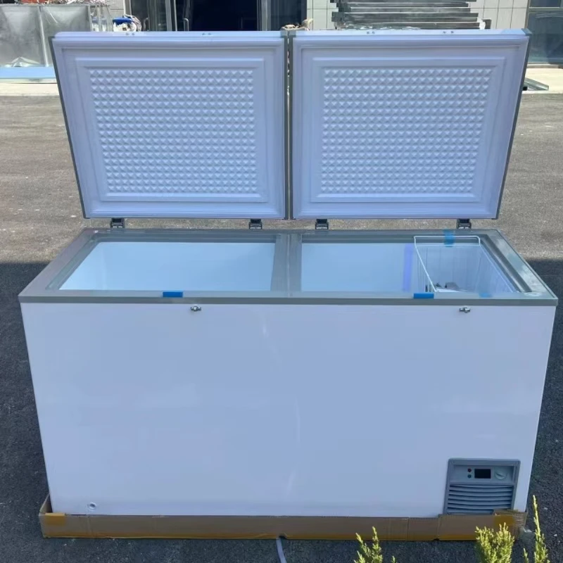 Double-door Single-temperature Freezer Large Capacity, Vegetable and Meat Storage Horizontal Freezer, Freezer Home Commercial
