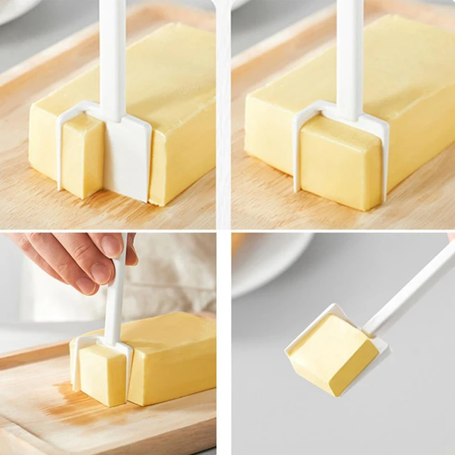 1pc White Plastic Butter Cutter, Cheese Slicer, Cake Baking Tool For Home