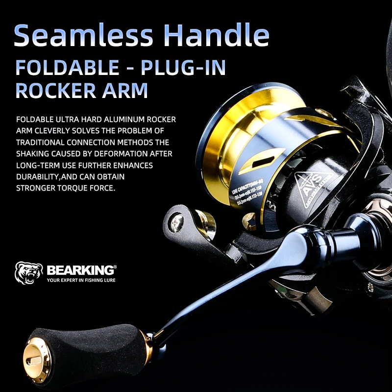 BEARKING Spinning Reel 10kg Max Drag 9 + 1 Ball Bearings 5.2:1 Gear Ratio Fishing Reel Perch Bass and Pike Accessories